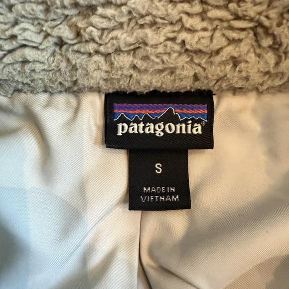 Patagonia Jacket Womens Small Beige Los Gatos Fleece Full Zip Sherpa Lined - Picture 3 of 9
